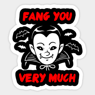 Fang You Very Much Sticker